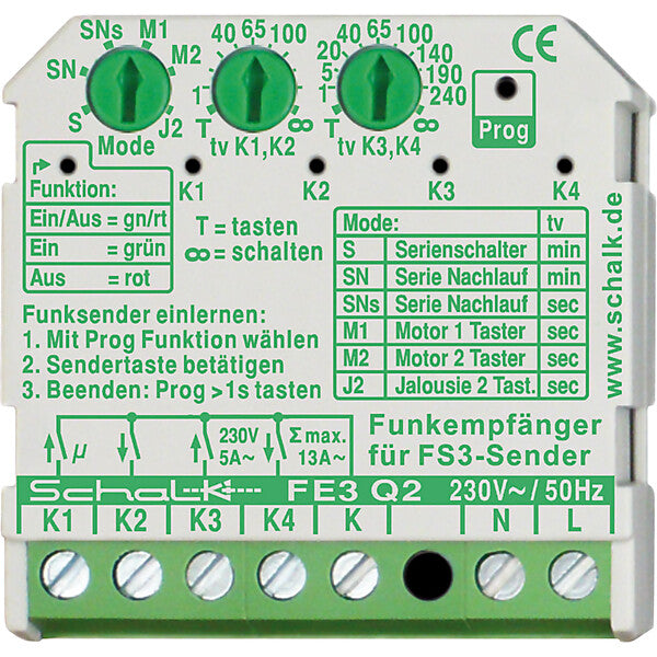 Schalk Funk-Empfängerschalter UP 4-Kanal FE3 Q2
